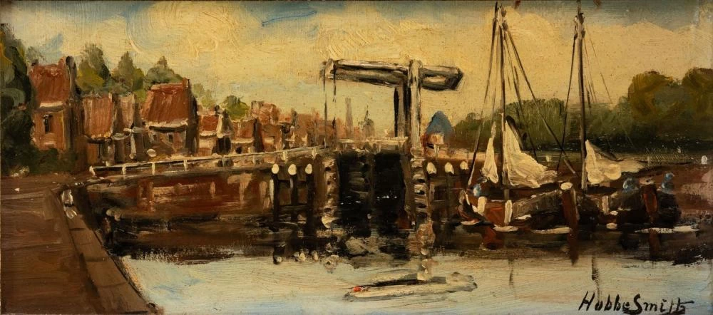 Barche a fondo piatto sul ponte
